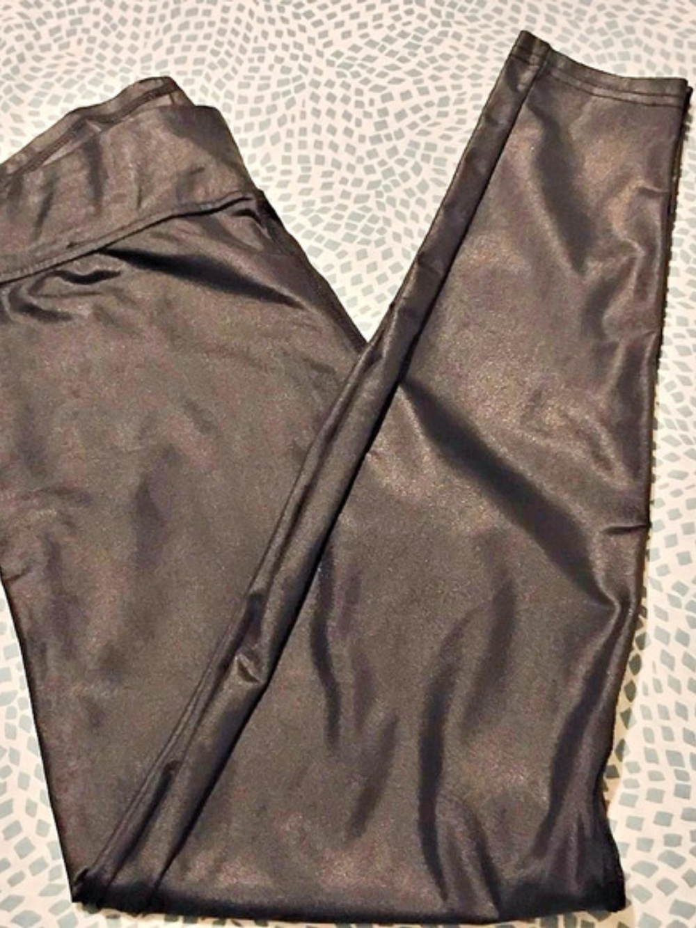 Black Faux Leather Leggings Size Small Like New